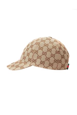 cappello in tela beige GUCCI KIDS | 4817743HC652140